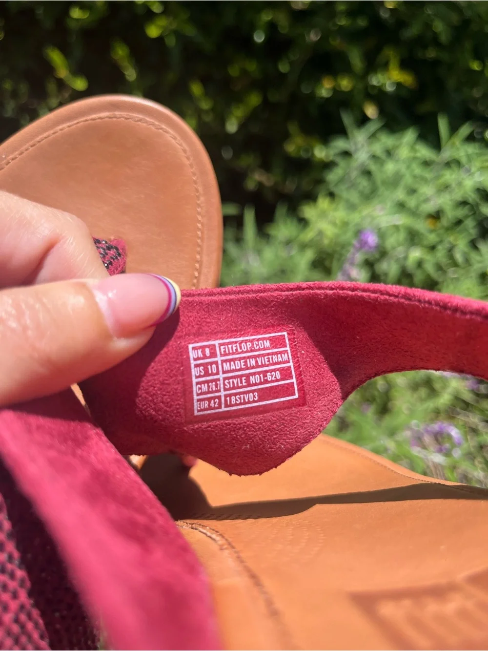 Fitflop Banda Glitz Red Slide Sandals Thongs Rhinestone Embellished Fairy Sz 10